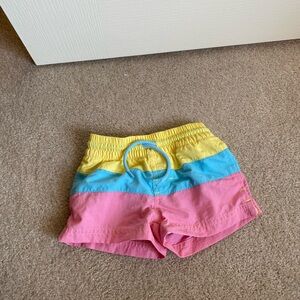 The Beaufort Bonnet Company Yellow, Blue, and Pink Kids swim Shorts